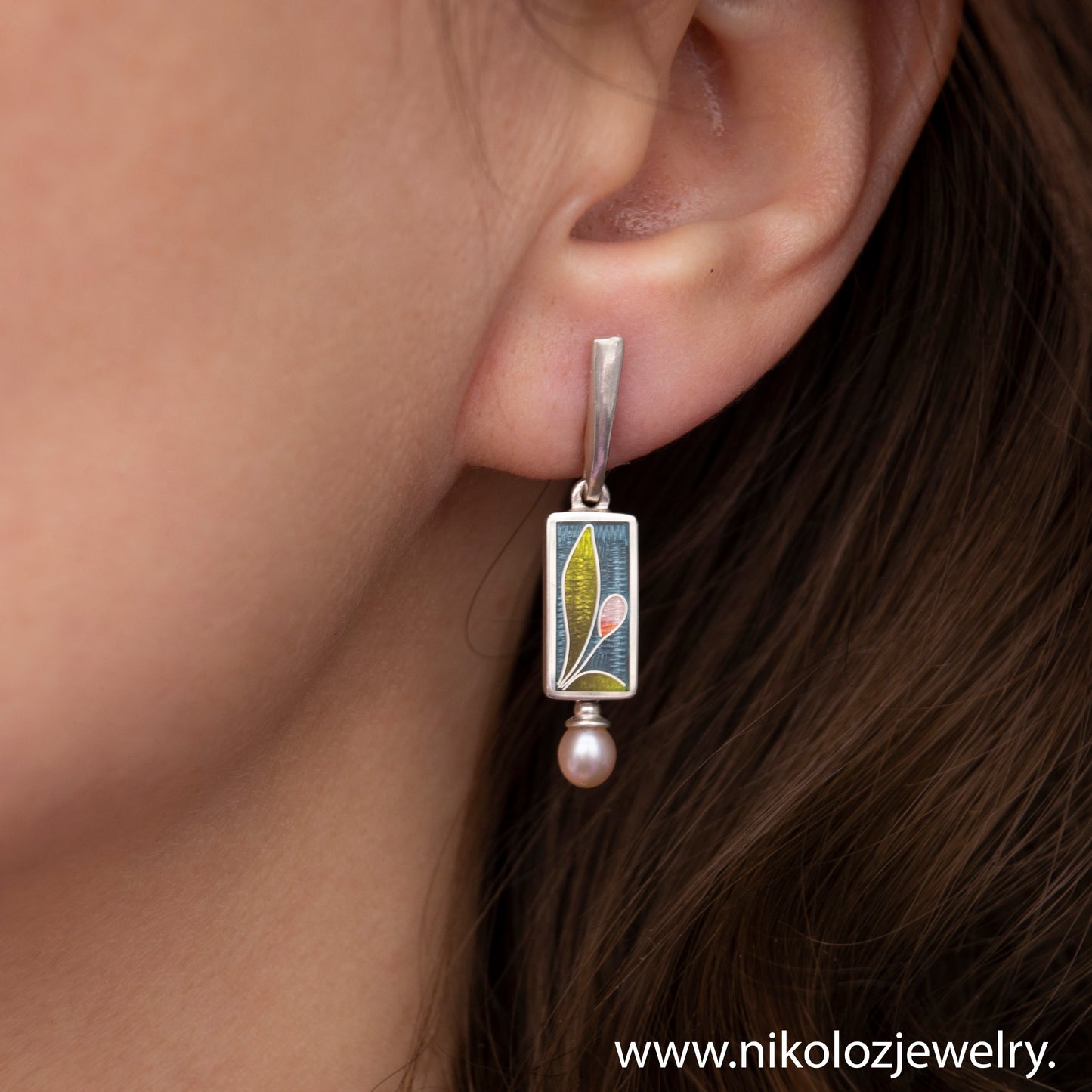 Silver Dangle Stud Posts 2 pcs. 14 mm For Earrings, Sterling Silver 925, Earrings Post, Jewelry Findings
