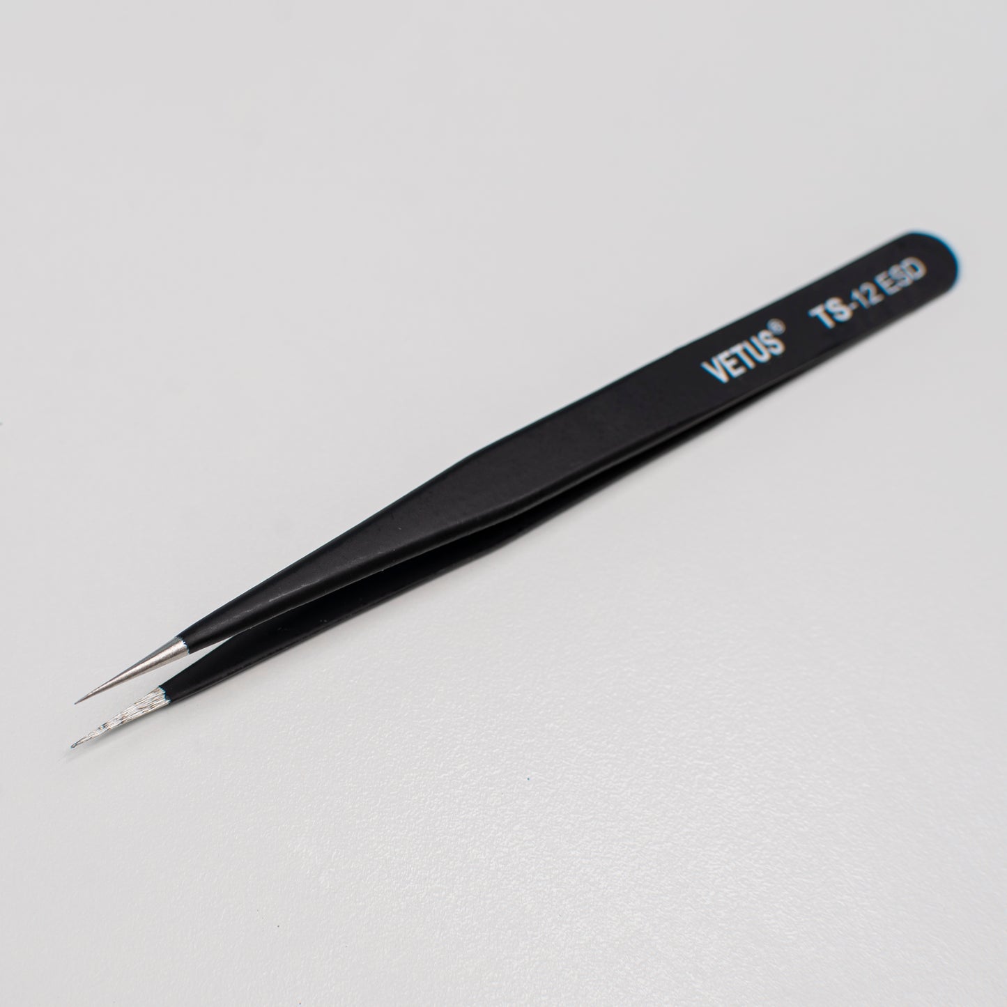 Tweezers Vetus ESD 12, 1pcs, Tweezers For Bending Wire, Stainless Steel Tweezers, Non Magnetic Straight Tweezer For Enamelwork Very Sharp