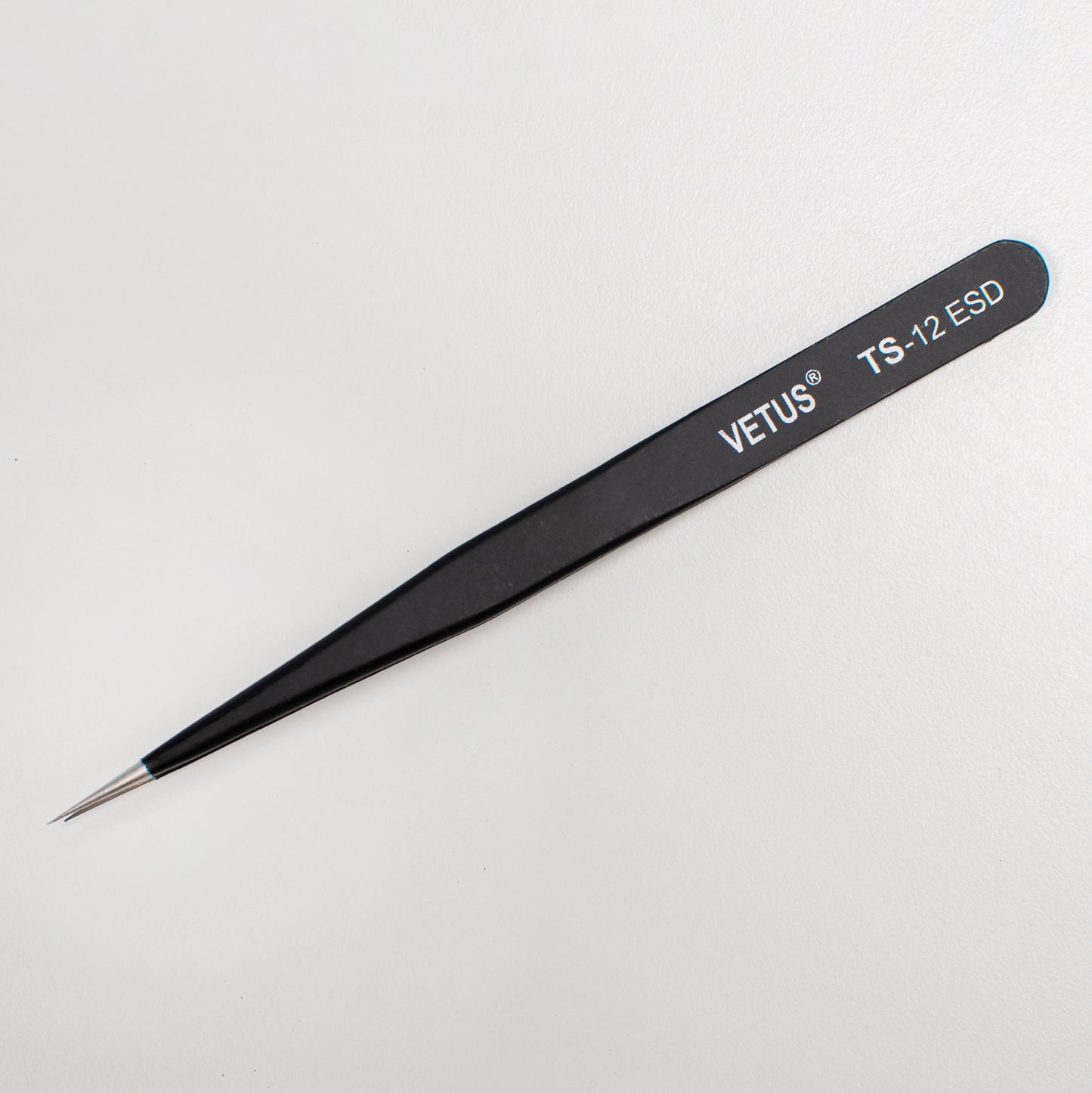 Tweezers Vetus ESD 12, 1pcs, Tweezers For Bending Wire, Stainless Steel Tweezers, Non Magnetic Straight Tweezer For Enamelwork Very Sharp