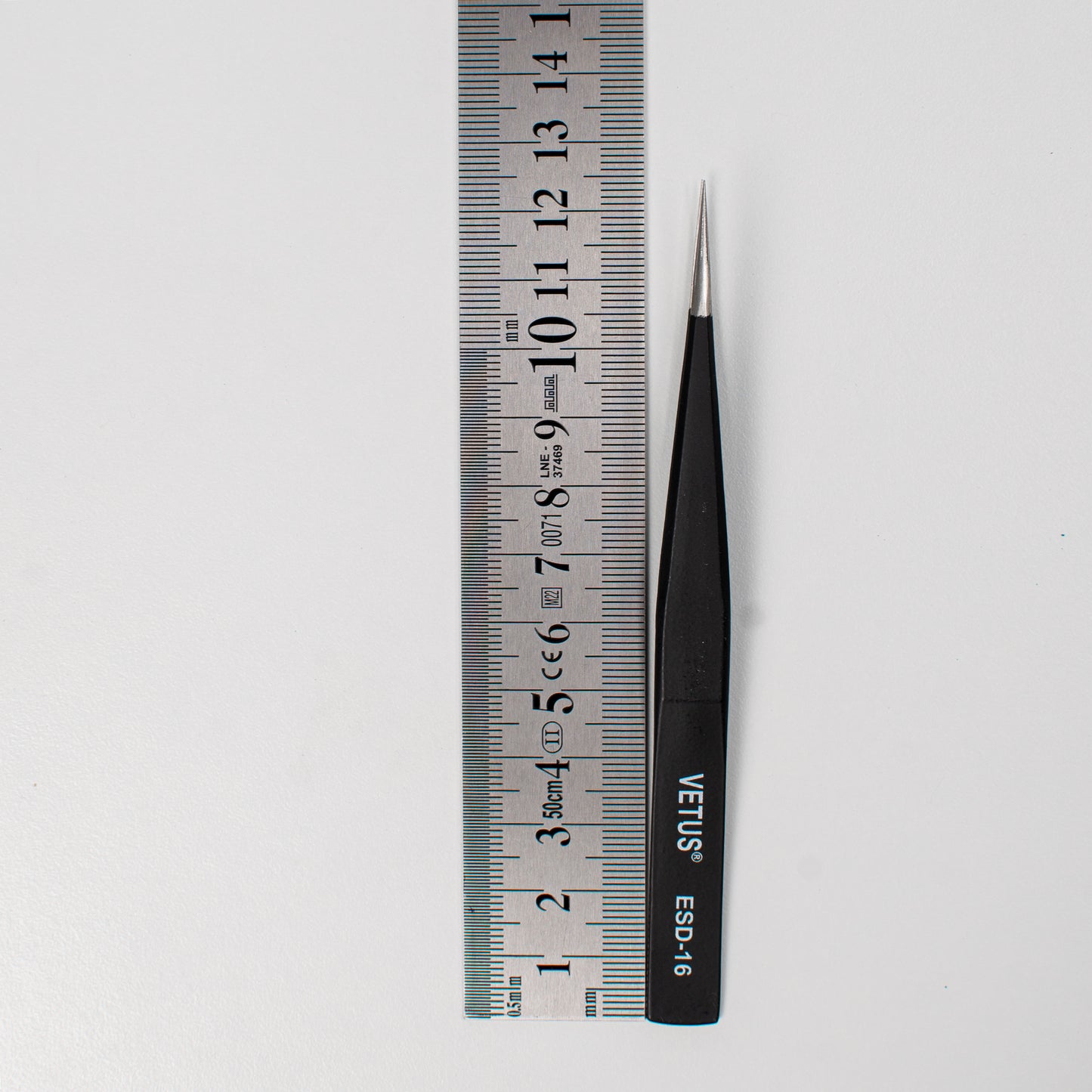 Tweezers Vetus ESD 16, 1pcs, Tweezers For Bending Wire, Stainless Steel Tweezers, Non Magnetic Straight Tweezer For Enamelwork Very Sharp (Copy)