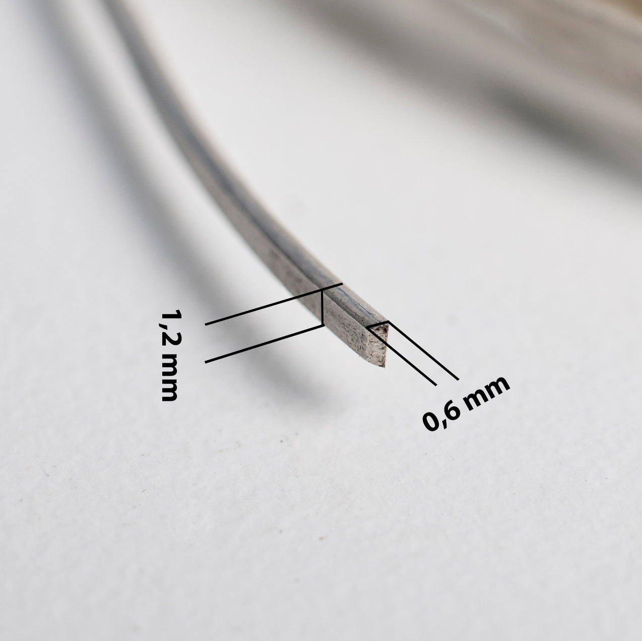 Flat Wire 0,6 x 1,2 mm, Handmade Wire, Sterling Silver 925 Strip, Silver Strip For Jewelry Making, Wire For Making Filigree