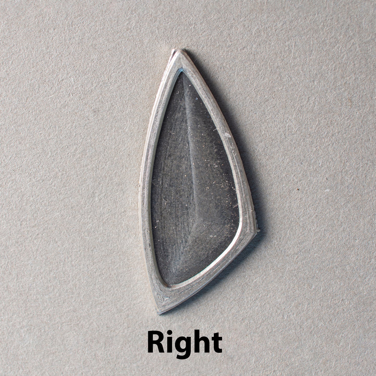 Triangle Sterling Silver 33x14 mm Blank For Enamelling, 925 Form For Cloisonne Works