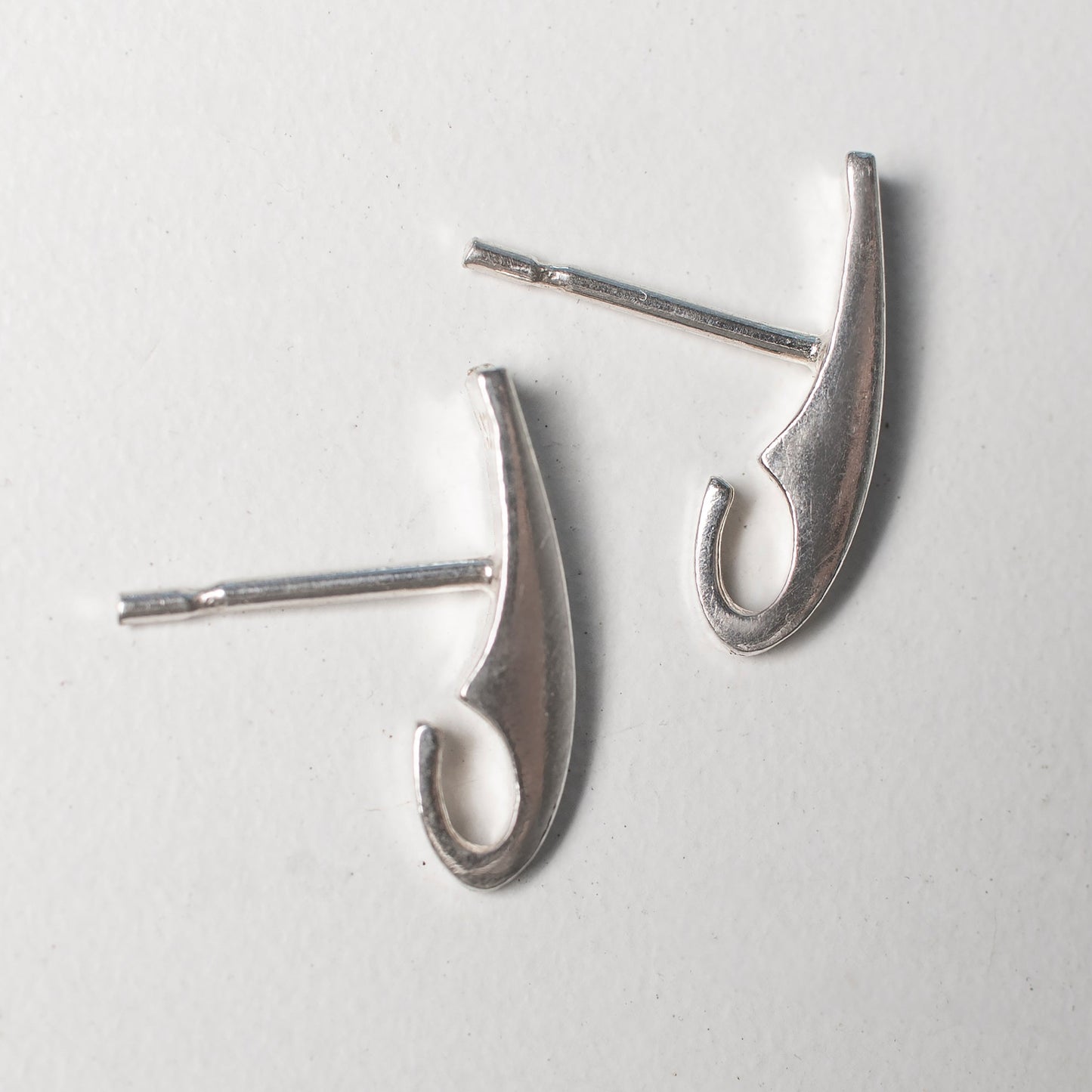 Silver Dangle Stud Posts 2 pcs. 14 mm For Earrings, Sterling Silver 925, Earrings Post, Jewelry Findings