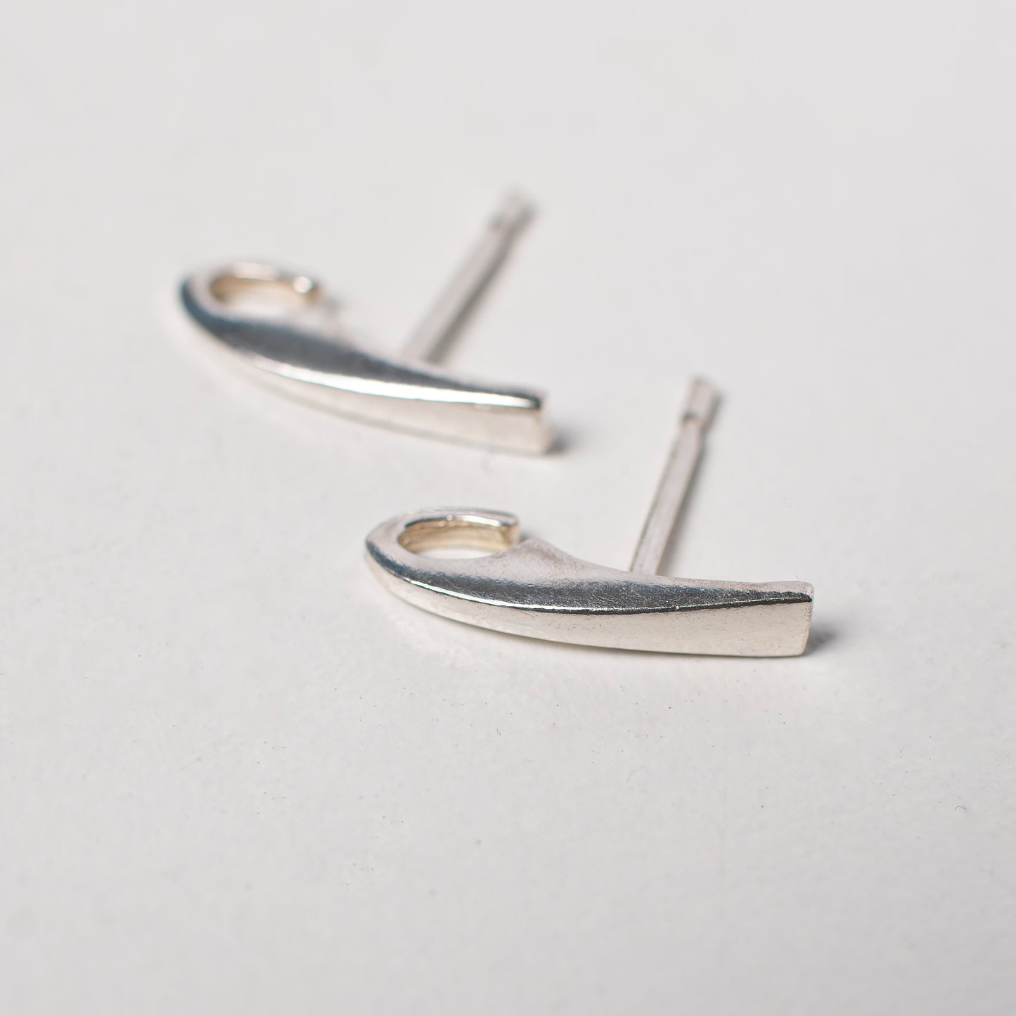 Silver Dangle Stud Posts 2 pcs. 14 mm For Earrings, Sterling Silver 925, Earrings Post, Jewelry Findings