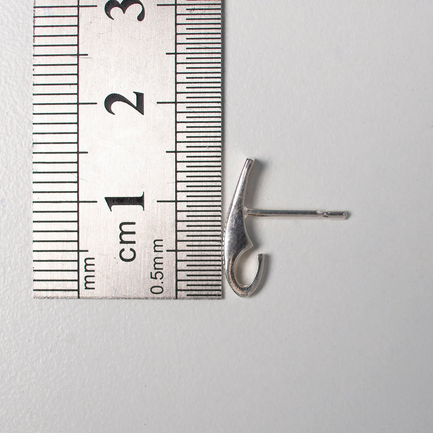 Silver Dangle Stud Posts 2 pcs. 14 mm For Earrings, Sterling Silver 925, Earrings Post, Jewelry Findings