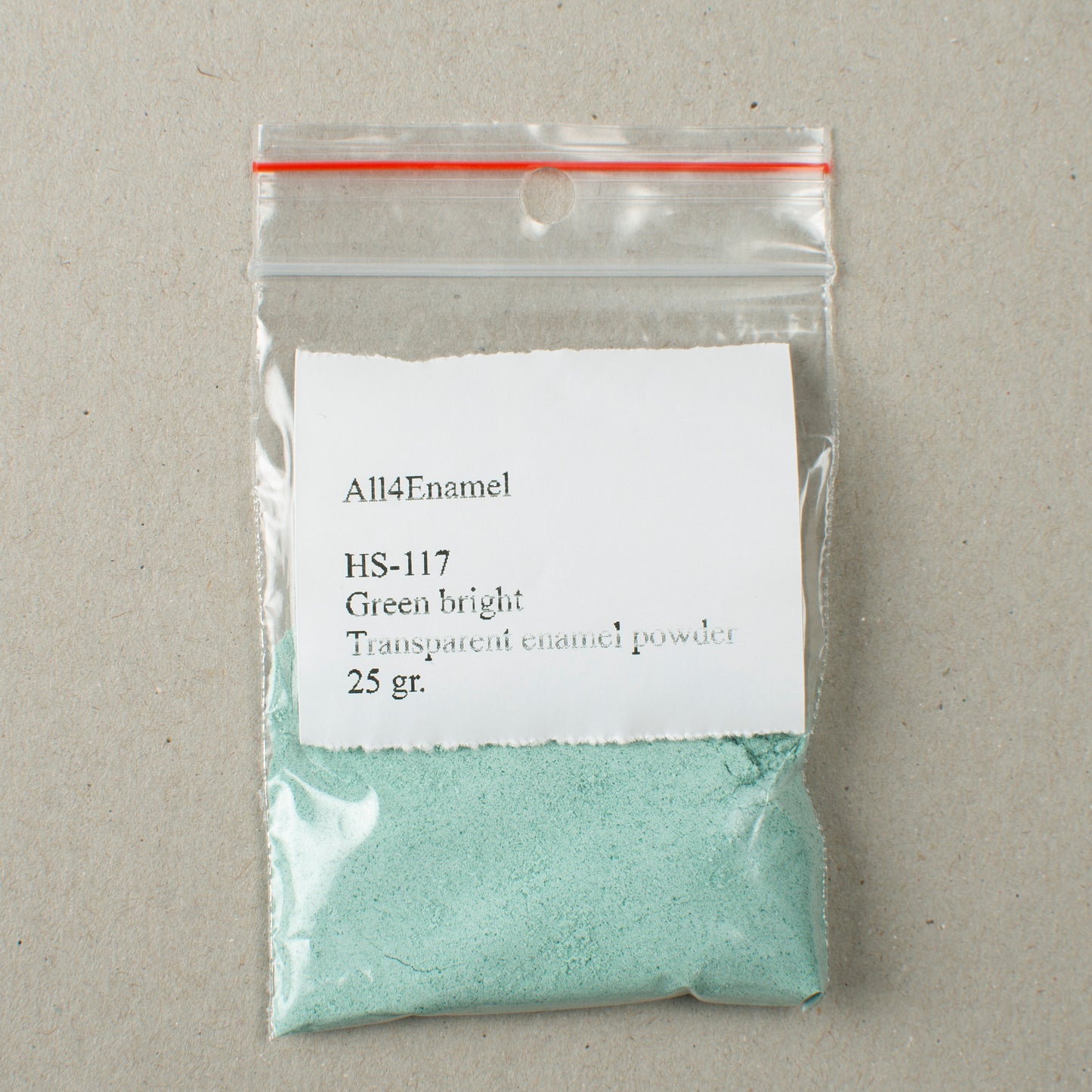 Enamel Powder HS-117, 25gr, Green Bright Transparent Enamel, Glassed Powder For Enamelling On Silver, Copper, Gold, Enamelling Tools
