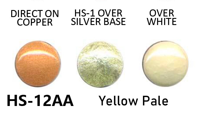 Enamel Powder Yellow Pale Transparent Enamel No. HS-12AA, 25gr. Glassed Powder For Enameling On Silver, Copper, Gold, Enamelling Tools