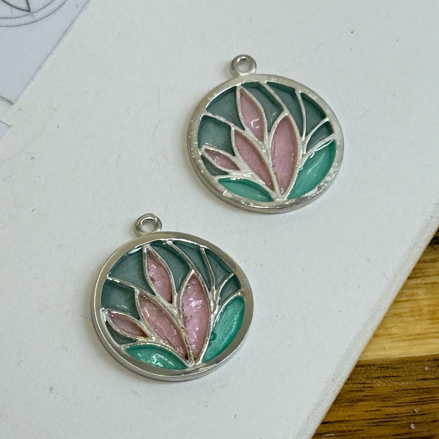 Sterling Silver Plique-à-jour Form (Window Enamel Blanks) 1 pcs, Copper-Free Base