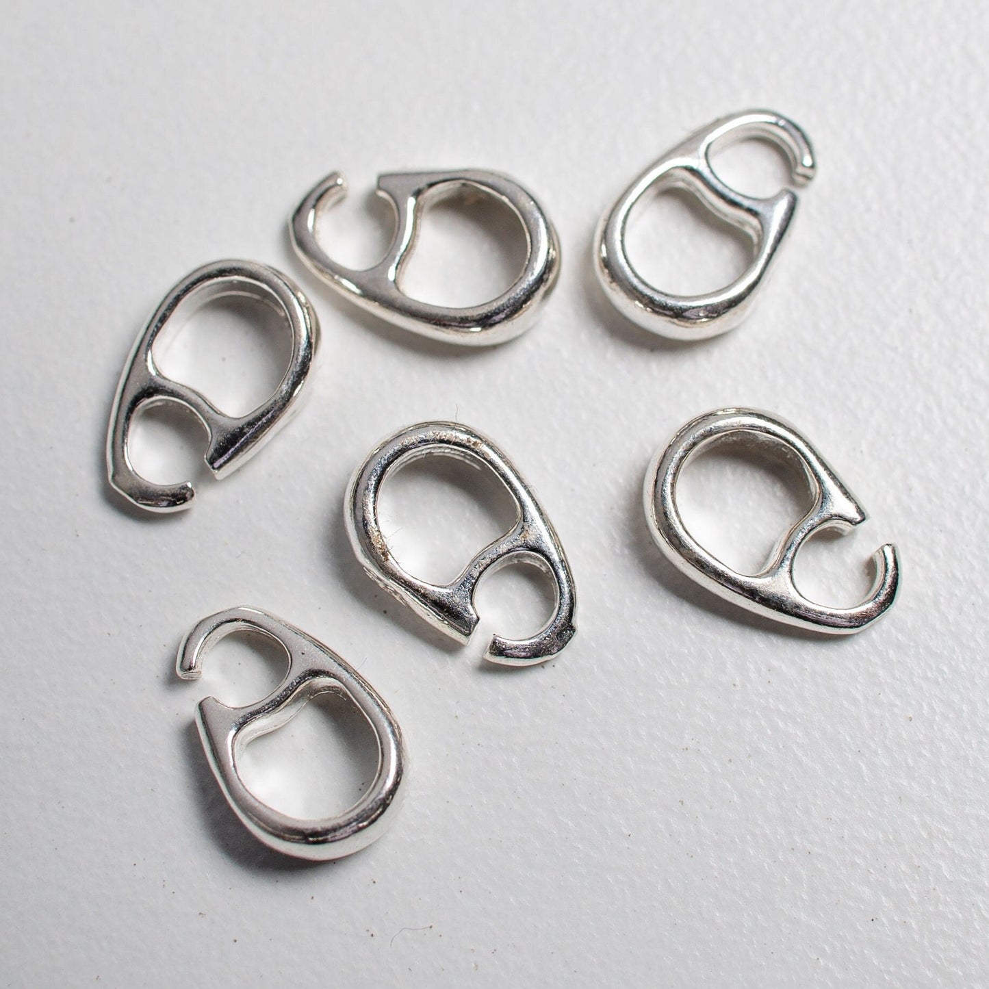 Pendant Bail, 8,5 mm (1pcs), Sterling Silver 925 Bail With Open Loop, Pendant Pinch, Pendant Holder, Jewelry Findings