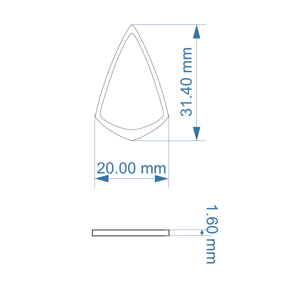 Sterling Silver Blank For Enamelling 32x20 mm, No Need To Add Foil Or Counter Enamel, 925 Form Prepared For Making Earrings Or Pendant