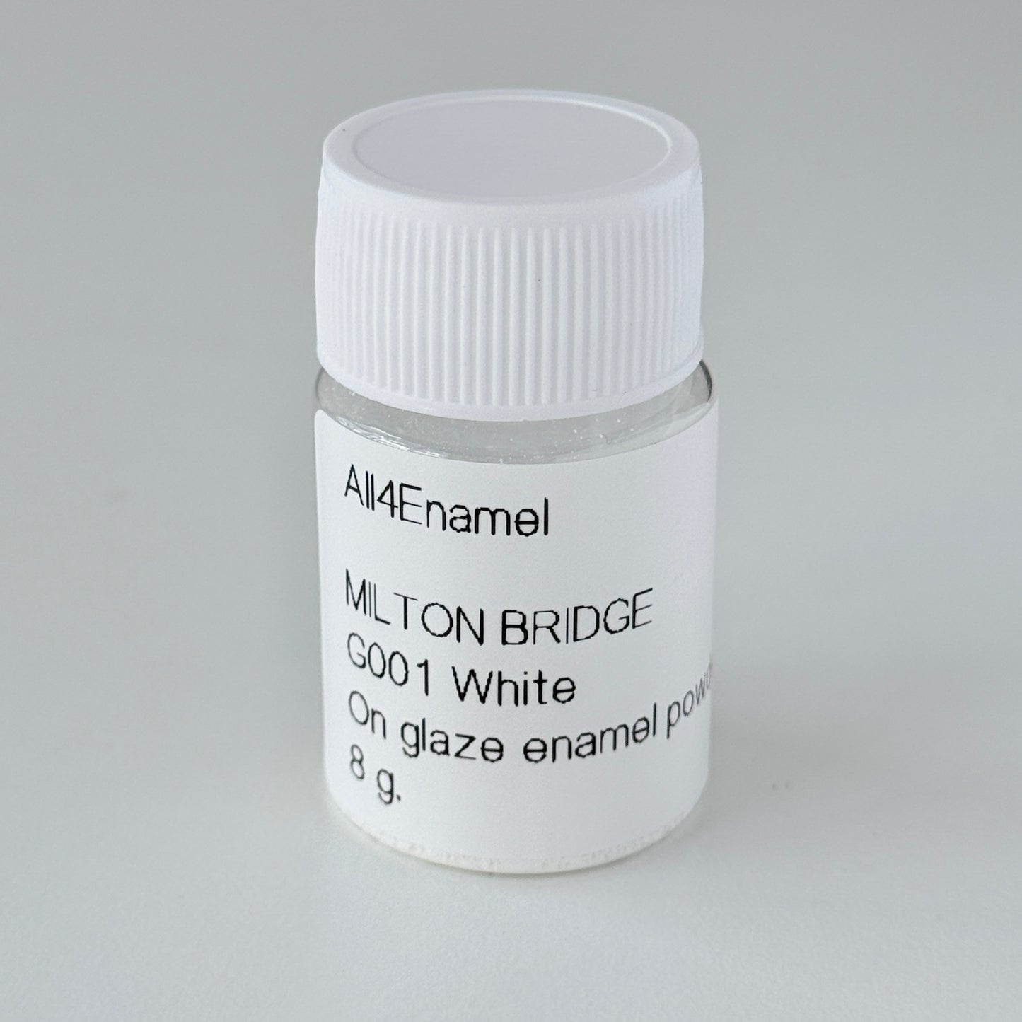Onglaze Enamel Powder - 8g, Overglaze Painting Powder for Ceramics & Jewelry, White No. G001