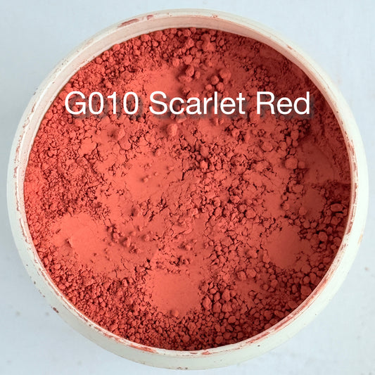 Onglaze Enamel Powder - 8g, Overglaze Painting Powder for Ceramics & Jewelry, Scarlet Red No. G010