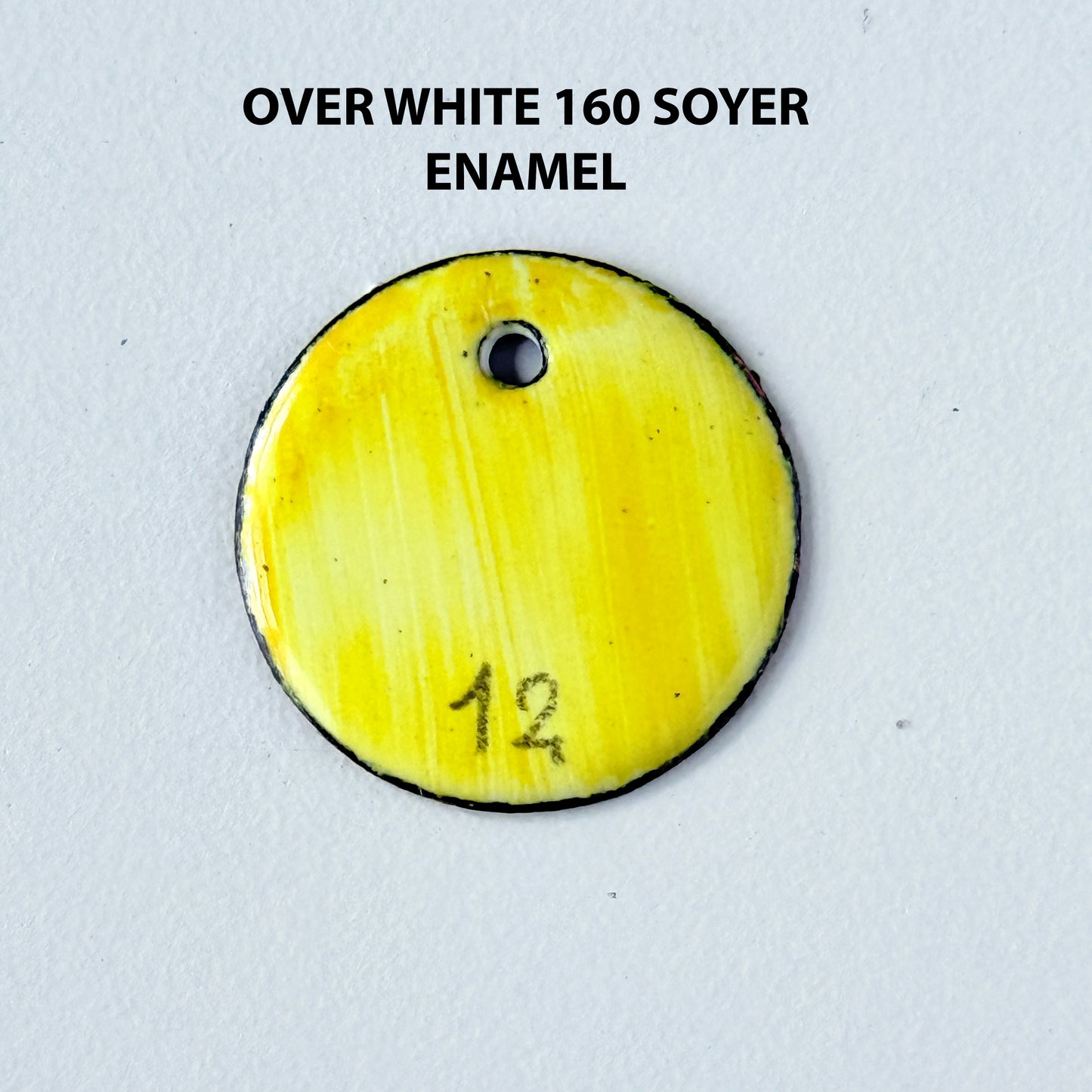 Onglaze Enamel Powder - 8g, Overglaze Painting Powder for Ceramics & Jewelry, Warm Yellow No. G012