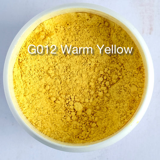 Onglaze Enamel Powder - 8g, Overglaze Painting Powder for Ceramics & Jewelry, Warm Yellow No. G012