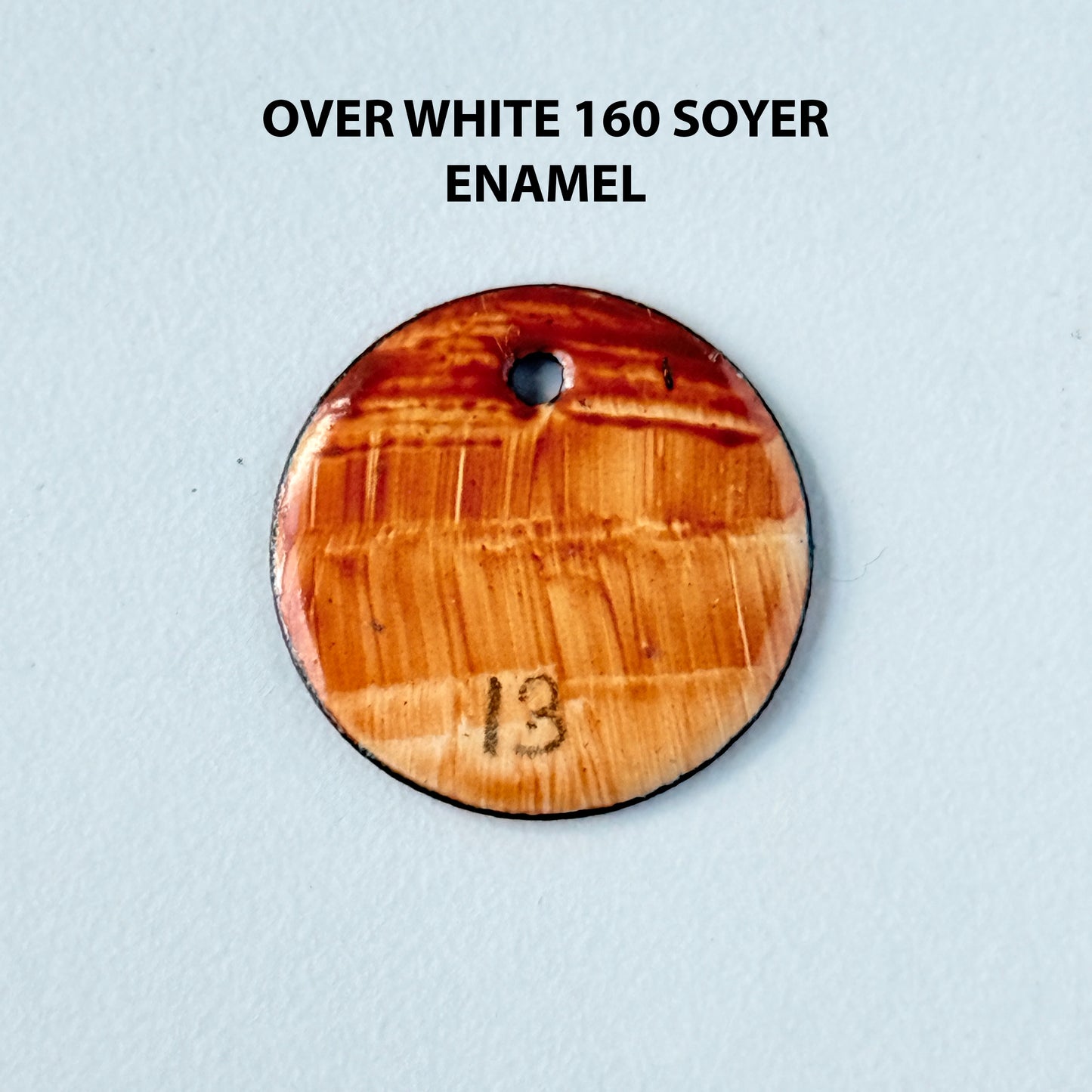 Onglaze Enamel Powder - 8g, Overglaze Painting Powder for Ceramics & Jewelry, Dark Orange No. G013