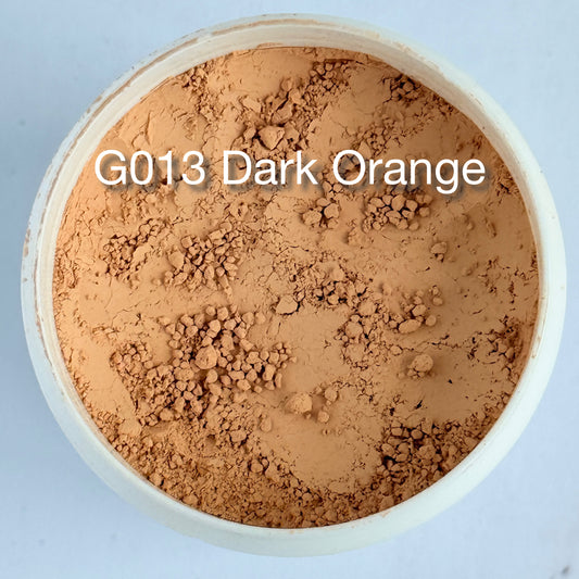Onglaze Enamel Powder - 8g, Overglaze Painting Powder for Ceramics & Jewelry, Dark Orange No. G013
