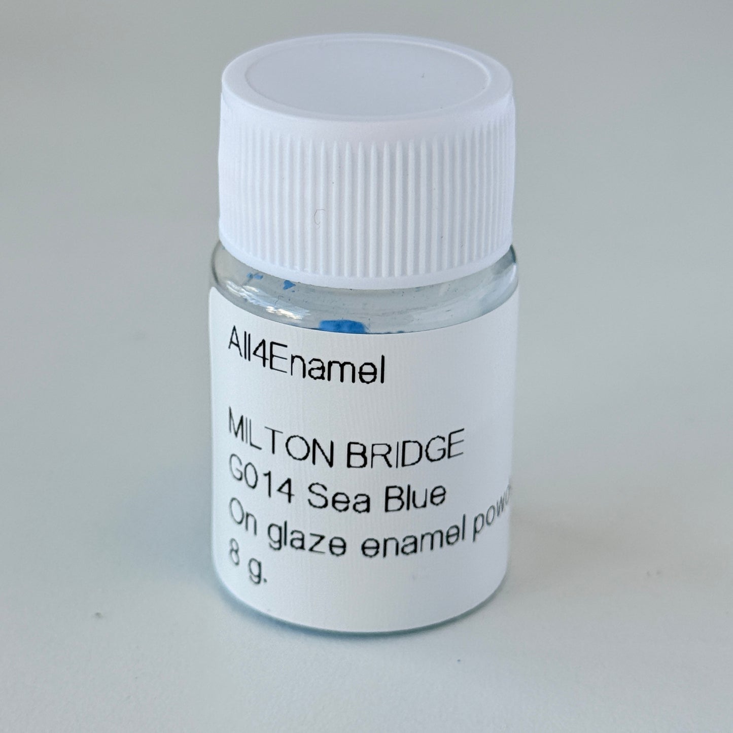 Onglaze Enamel Powder - 8g, Overglaze Painting Powder for Ceramics & Jewelry, Sea Blue No. G014
