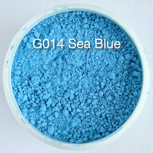 Onglaze Enamel Powder - 8g, Overglaze Painting Powder for Ceramics & Jewelry, Sea Blue No. G014