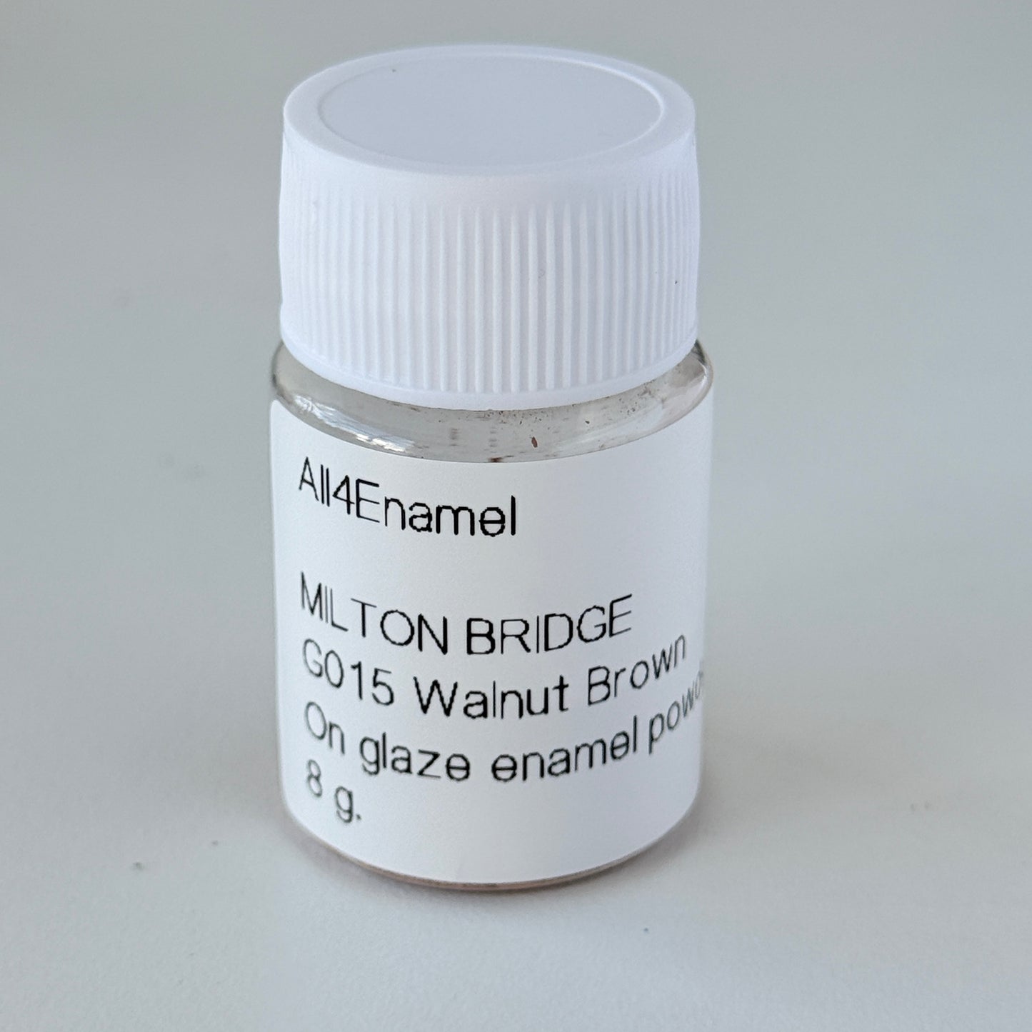 Onglaze Enamel Powder - 8g, Overglaze Painting Powder for Ceramics & Jewelry, Walnut Brown No. G015