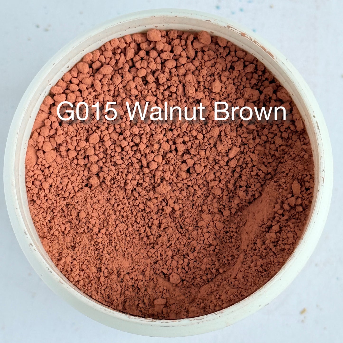 Onglaze Enamel Powder - 8g, Overglaze Painting Powder for Ceramics & Jewelry, Walnut Brown No. G015