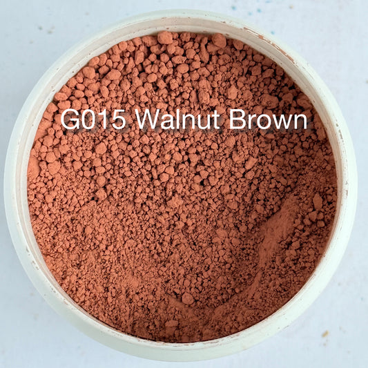 Onglaze Enamel Powder - 8g, Overglaze Painting Powder for Ceramics & Jewelry, Walnut Brown No. G015