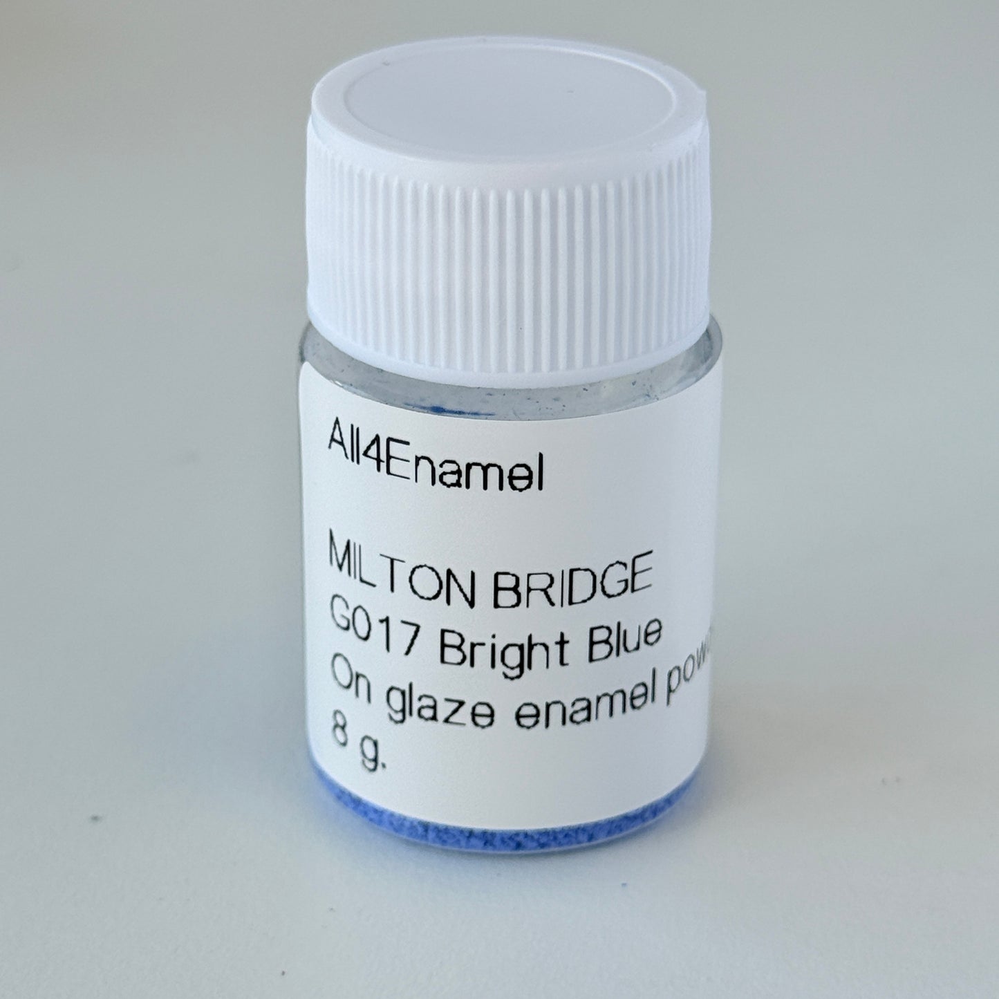 Onglaze Enamel Powder - 8g, Overglaze Painting Powder for Ceramics & Jewelry, Bright Blue No. G017