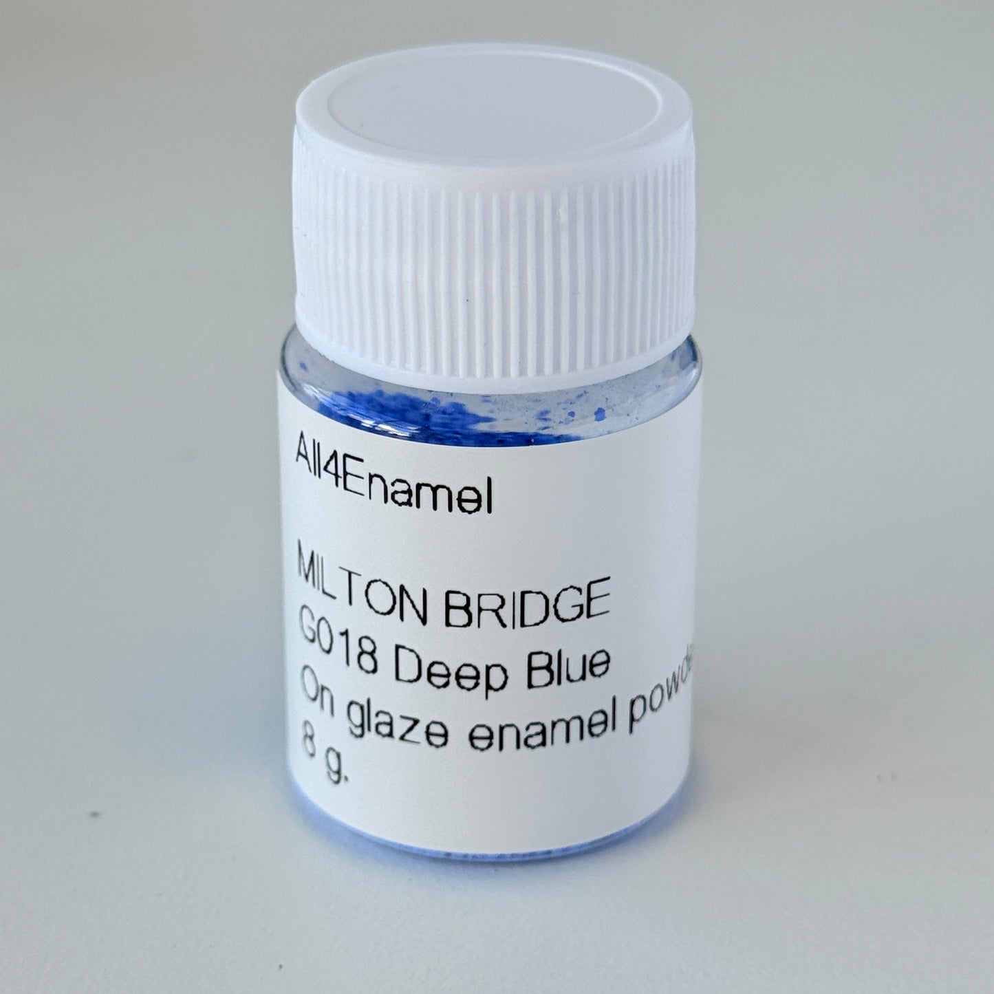 Onglaze Enamel Powder - 8g, Overglaze Painting Powder for Ceramics & Jewelry, Deep Blue No. G018