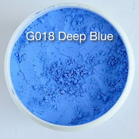 Onglaze Enamel Powder - 8g, Overglaze Painting Powder for Ceramics & Jewelry, Deep Blue No. G018