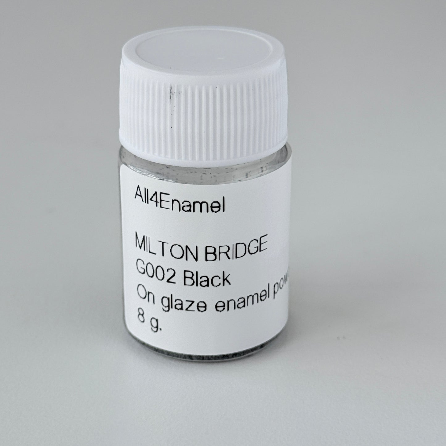 Onglaze Enamel Powder - 8g, Overglaze Painting Powder for Ceramics & Jewelry, Black No. G002