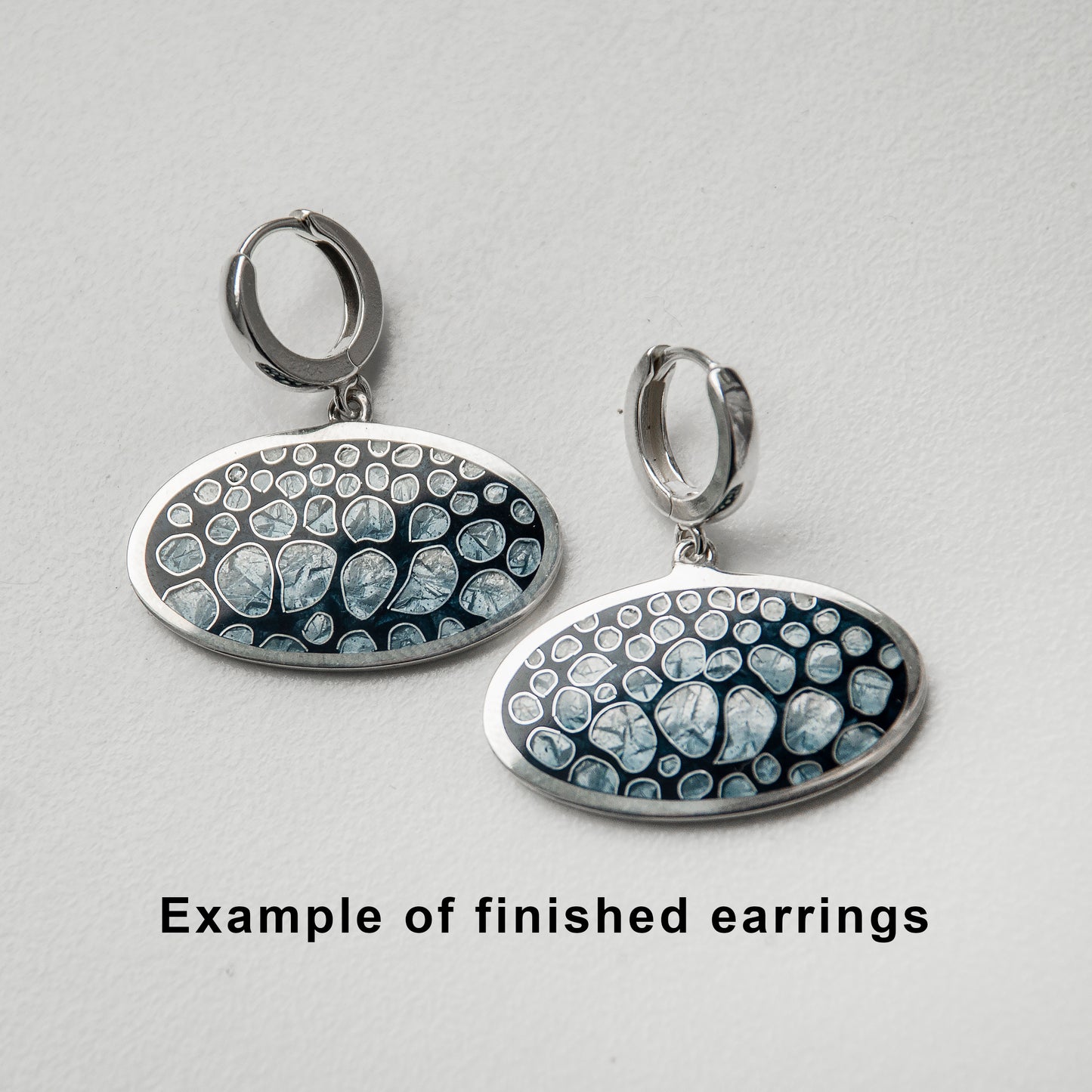 Oval Sterling Silver Blank For Enamelling 29x17 mm, No Need To Add Foil Or Counter Enamel, 925 Form For Making Cloisonne Jewelry