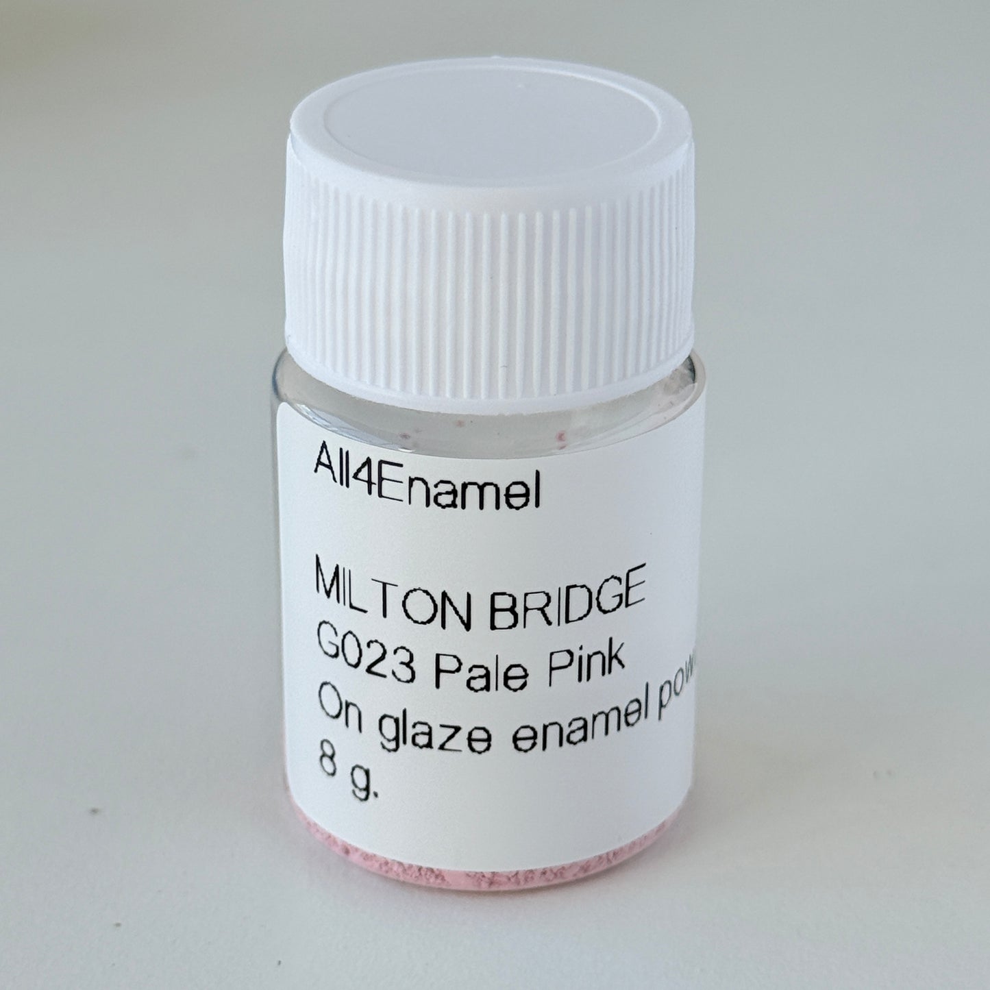 Onglaze Enamel Powder - 8g, Overglaze Painting Powder for Ceramics & Jewelry, Pale Pink No. G023