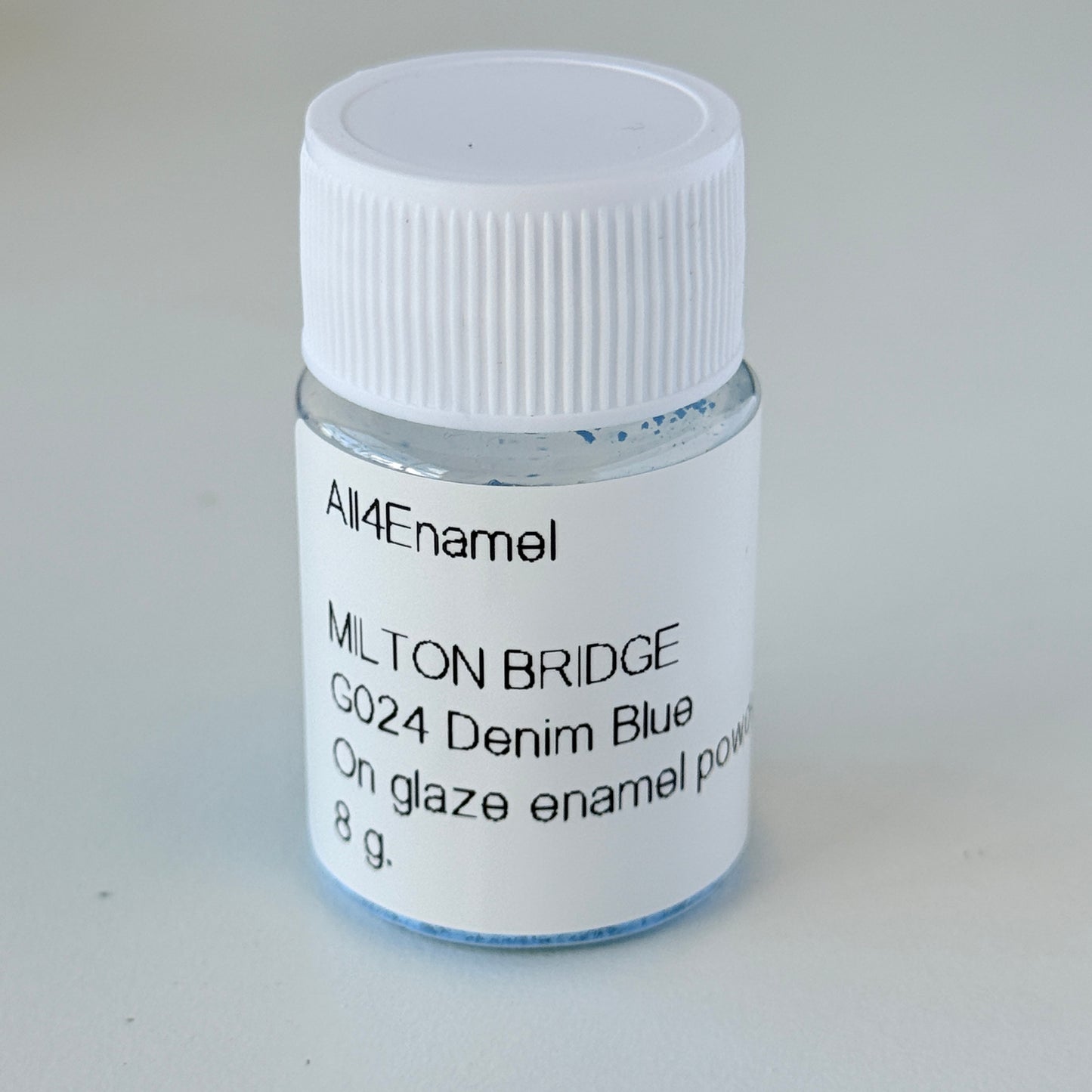 Onglaze Enamel Powder - 8g, Overglaze Painting Powder for Ceramics & Jewelry, Denim Blue No. G024