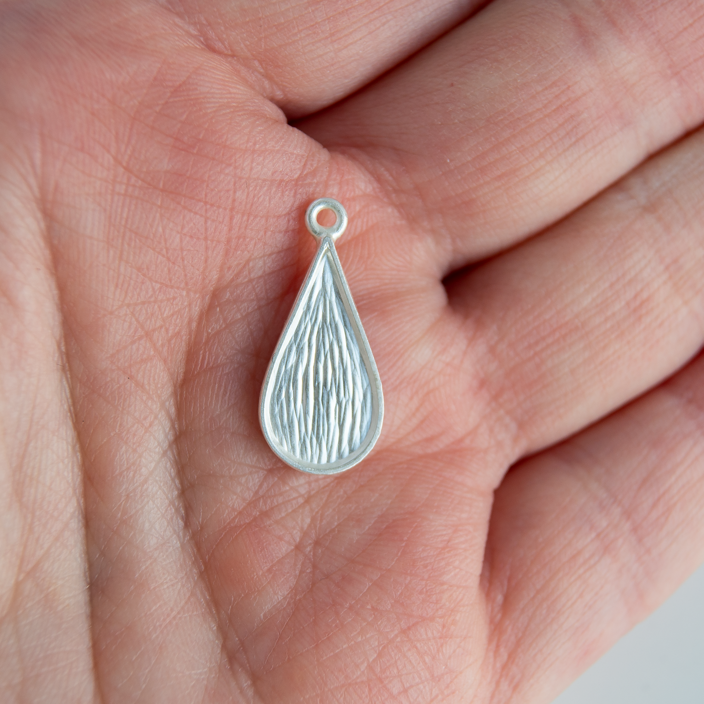 Small Teardrop Sterling Silver  17x9 mm Blank For Enamelling, No Need To Add Foil Or Counter Enamel, 925 Form For Cloisonne Enamelling