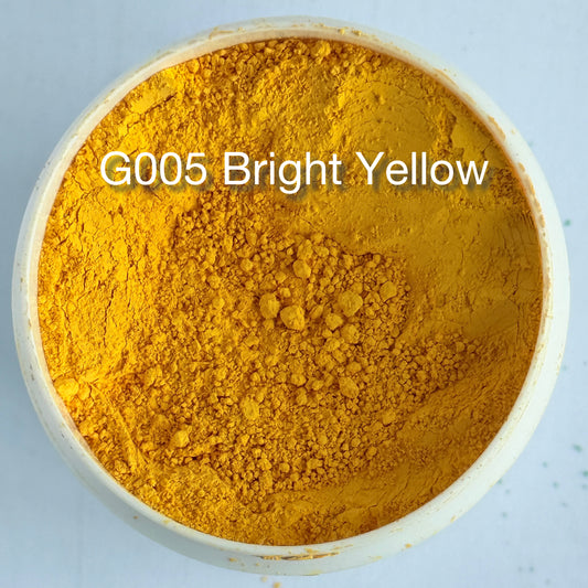 Onglaze Enamel Powder - 8g, Overglaze Painting Powder for Ceramics & Jewelry, Bright Yellow No. G005