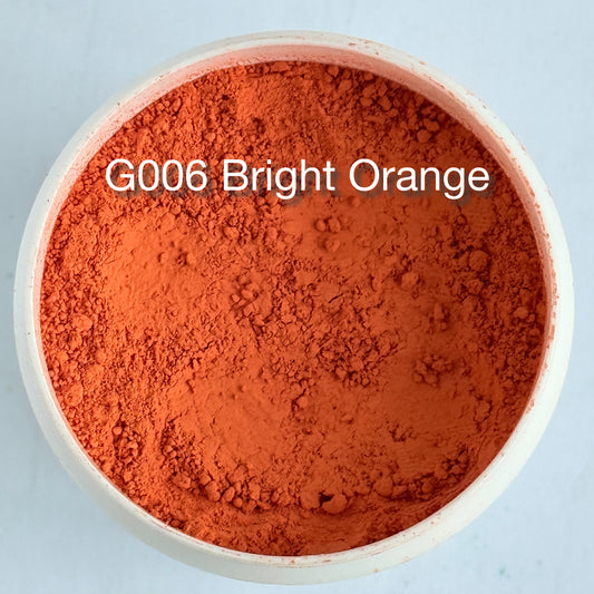 Onglaze Enamel Powder - 8g, Overglaze Painting Powder for Ceramics & Jewelry, Bright Orange No. G006