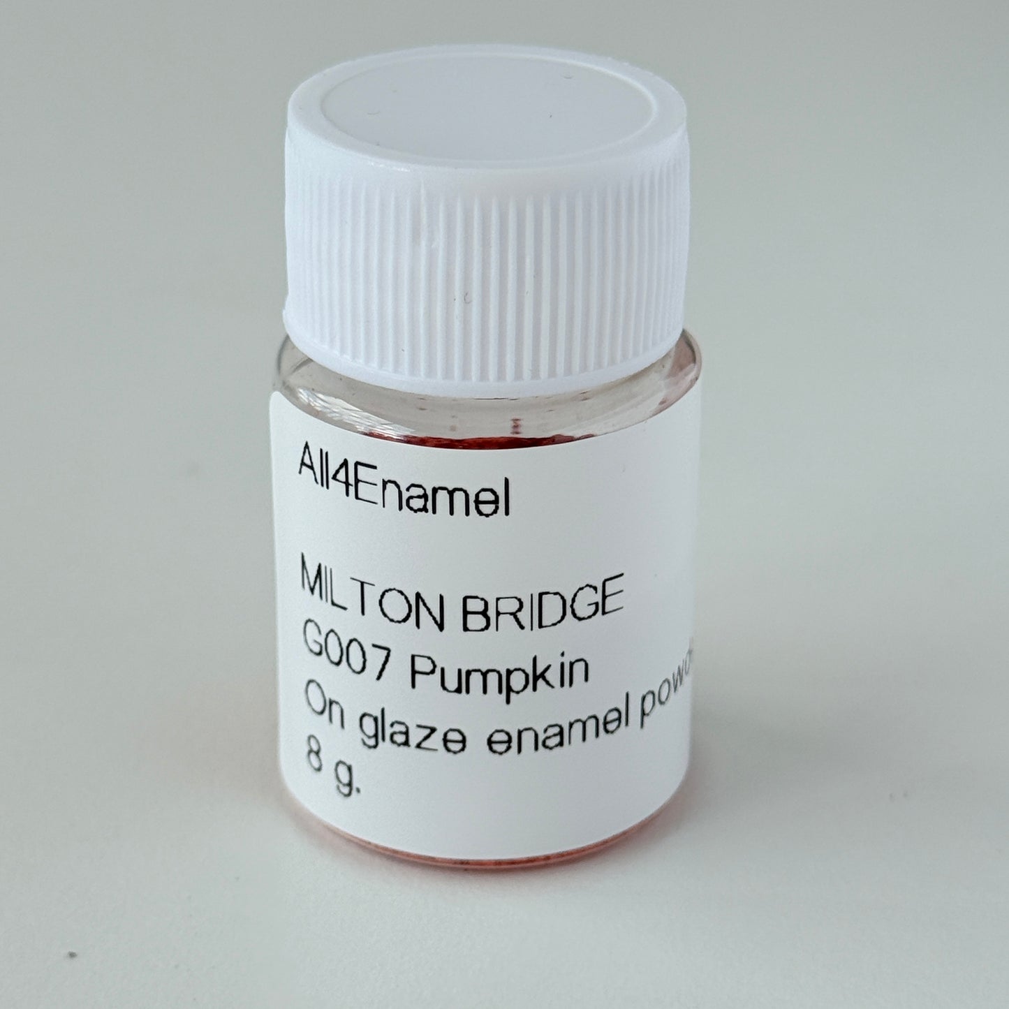 Onglaze Enamel Powder - 8g, Overglaze Painting Powder for Ceramics & Jewelry, Pumpkin No. G007