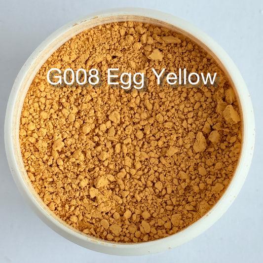 Onglaze Enamel Powder - 8g, Overglaze Painting Powder for Ceramics & Jewelry, Egg Yellow No. G008