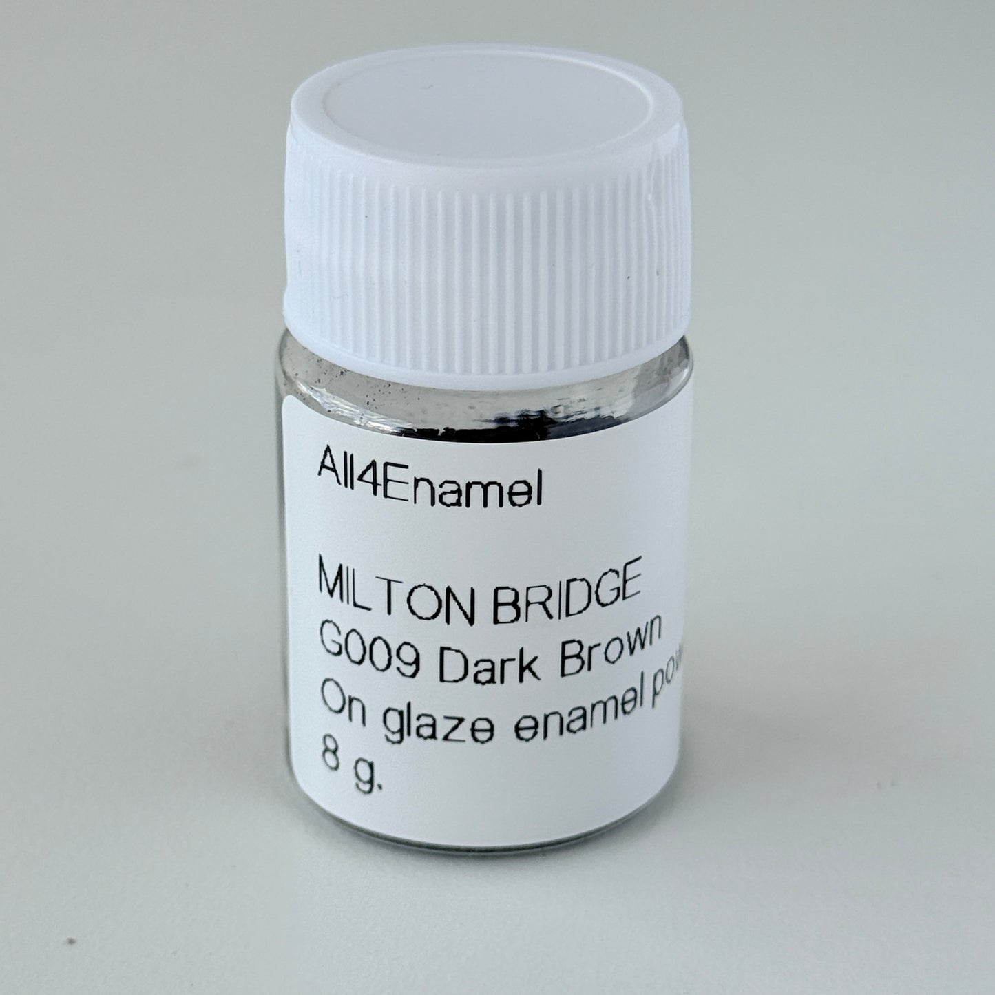 Onglaze Enamel Powder - 8g, Overglaze Painting Powder for Ceramics & Jewelry, Dark Brown No. G009