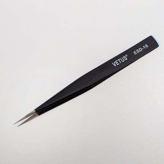 Tweezers Vetus ESD 16, 1pcs, Tweezers For Bending Wire, Stainless Steel Tweezers, Non Magnetic Straight Tweezer For Enamelwork Very Sharp (Copy)