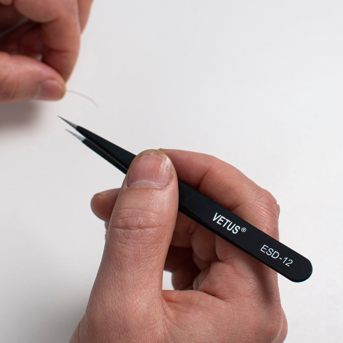 Tweezers Vetus ESD 12, 1pcs, Stainless Stee Tweezers For Bending Wire