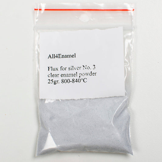 Flux, Clear Enamel For Silver, No 3, 25g, Fondant, Glassed Powder For Enamelling, Enamel For Kiln Torch, Enamel Tools For Enamelling