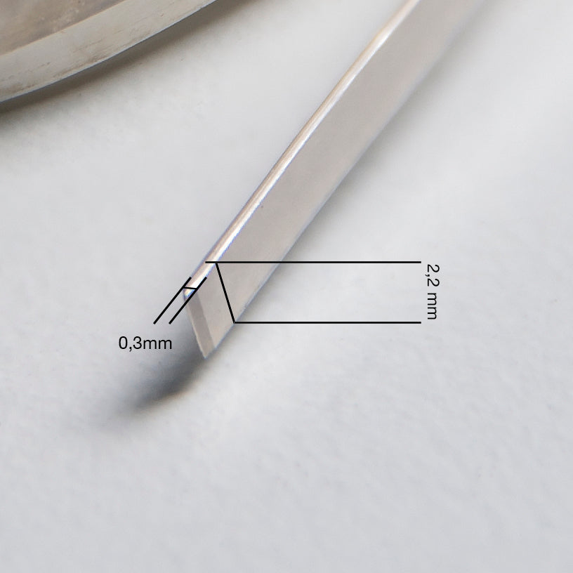 Sterling Silver Bezel Flat Wire 0,3x2,2 mm