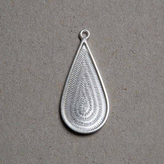 Big Teardrop Sterling Silver  26x13 mm Blank For Enamelling, No Need To Add Foil Or Counter Enamel, 925 Form For Cloisonne Enamel