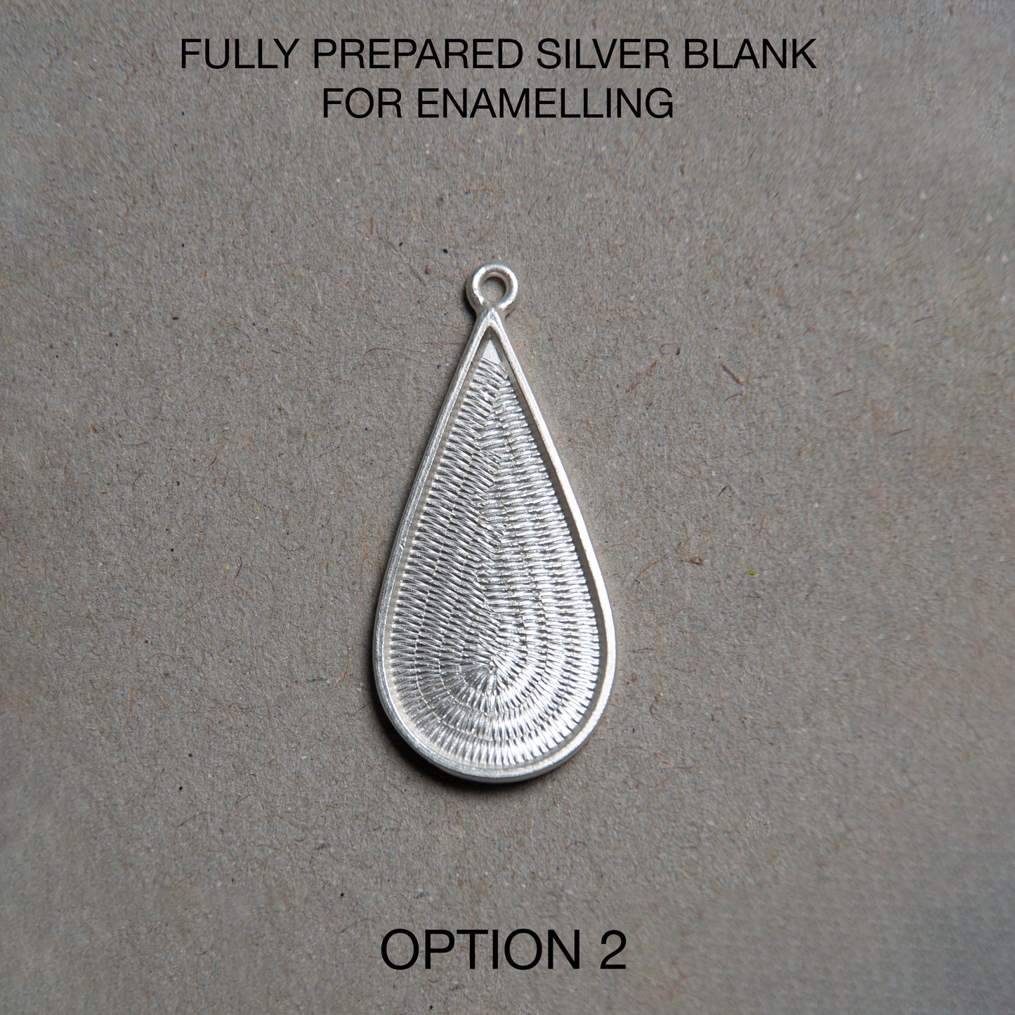 Big Teardrop Sterling Silver  26x13 mm Blank For Enamelling, No Need To Add Foil Or Counter Enamel, 925 Form For Cloisonne Enamel