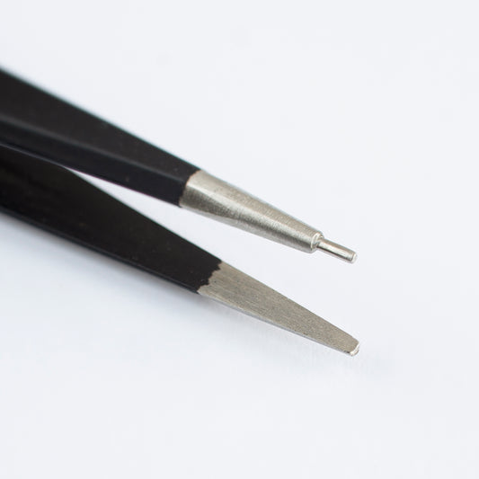 Flat Half Round Tweezers, 1pcs, Handmade Tweezers For Wire Twisting, Stainless Steel Tweezers For Filigree, Non Magnetic Tweezers