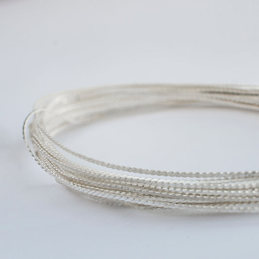 Fine Silver Filigree Wire, 2,3,5 meters, 0,3x0,95mm Flat Filigree Wire, 999 Handmade Double Twisted Wire, Jewelry Bending Wire, Soft Wire