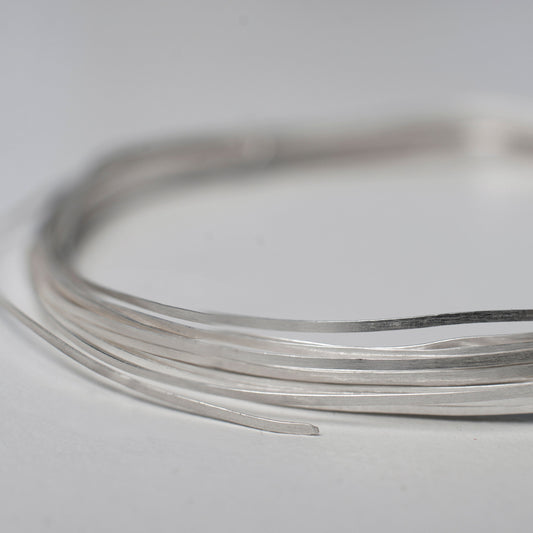 Fine Silver Cloisonne Bending Flat Wire, 0,15x0,6mm (5 meters)