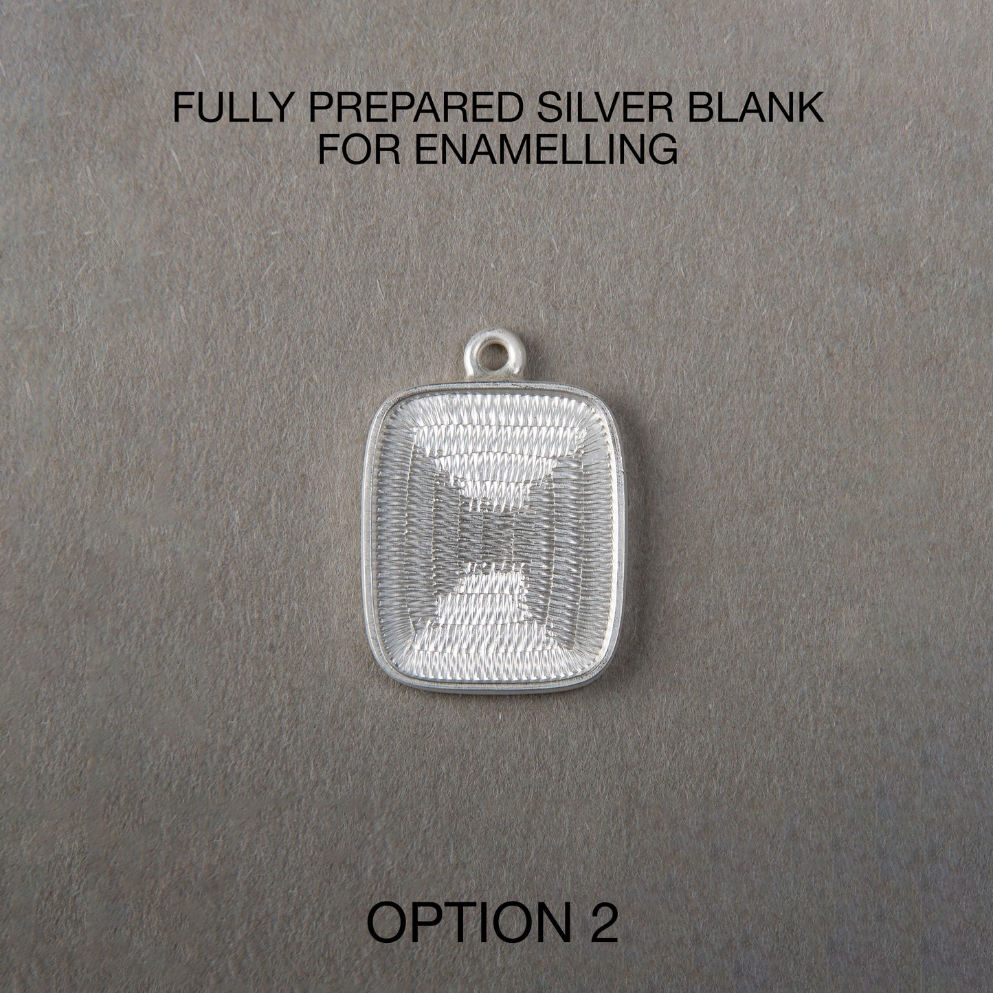 Rectangle Sterling Silver 16x13mm Blank For Enamelling, No Need To Add Foil Or Counter Enamel, Prepared 925 Form For Jewelry Enamelling