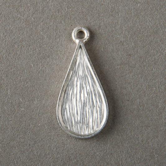 Small Teardrop Sterling Silver  17x9 mm Blank For Enamelling, No Need To Add Foil Or Counter Enamel, 925 Form For Cloisonne Enamelling