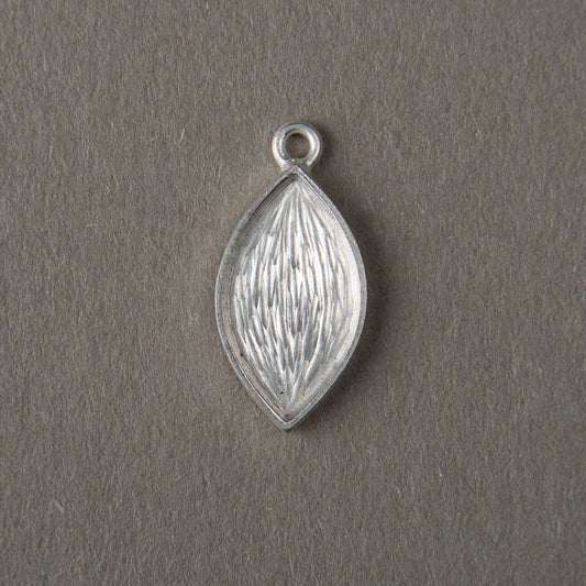 Leaf Form Sterling Silver 16x8 mm Blank For Enamelling, No Need To Add Foil Or Counter Enamel, 925 Form Prepared For Cloisonne Enamelling